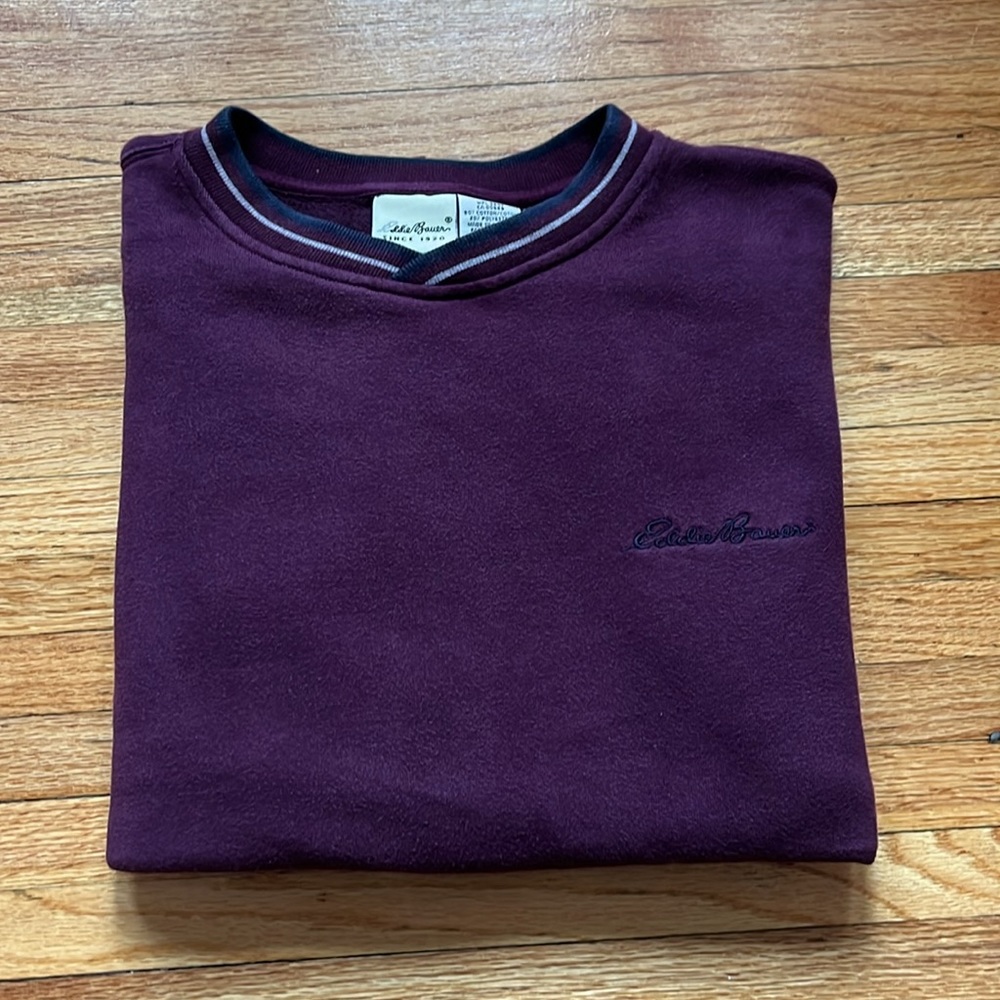 Vintage Eddie Bauer Sweatshirt / Medium / Purple - Picture 7 of 9